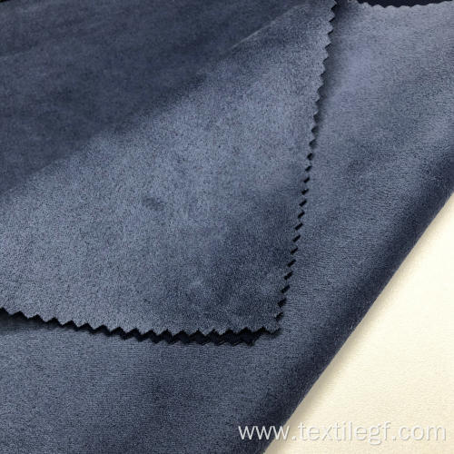Black Coated Leather Fabric Knit Suede Scuba Fabric Manufactory